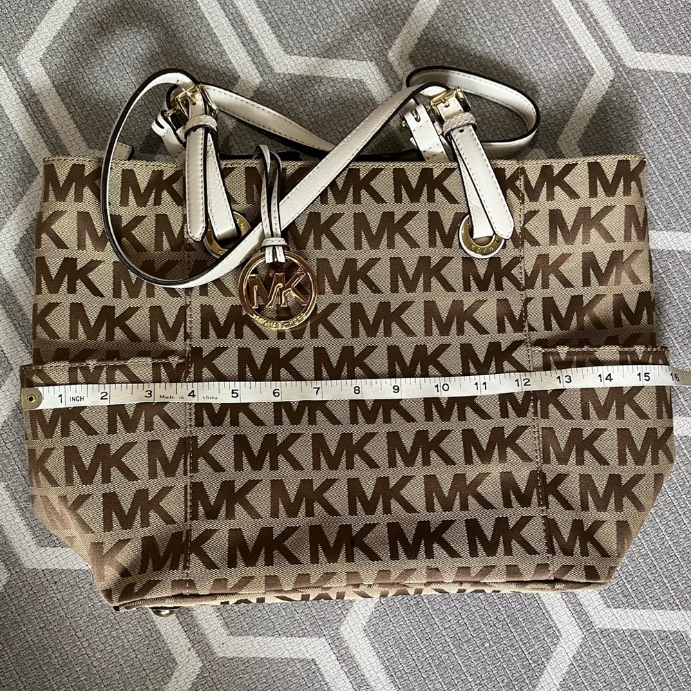 Michael Kors Tan and Brown Logo Tote